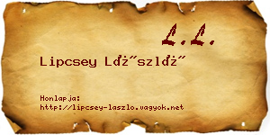 Lipcsey László névjegykártya