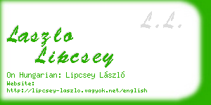 laszlo lipcsey business card