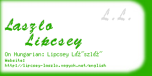 laszlo lipcsey business card